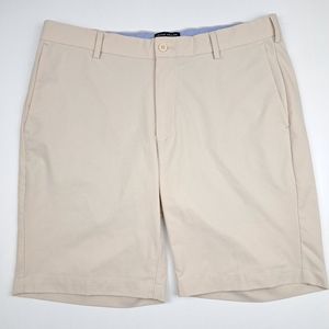 Peter Millar Mens Surge Shorts Beige Tan 34